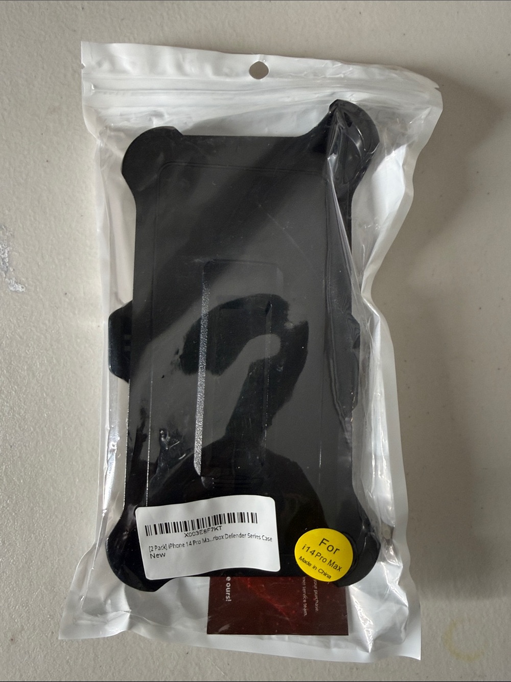 Black Phone Defender Series Case for iPhone 14 Pro Max
